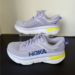 Hoka One One Women's Sneakers in Lavender and Yellow